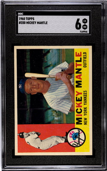 1960 Topps #350 Mickey Mantle SGC 6