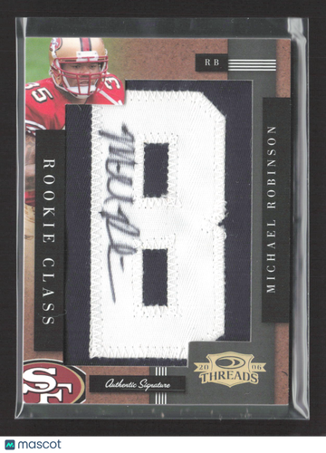 2006 Donruss Threads Michael Robinson #227 Nameplate Patch Authentic Signature