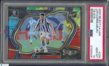 2022-23 Panini Select La Liga Jon Karrikaburu #239 Tie Dye PSA 10
