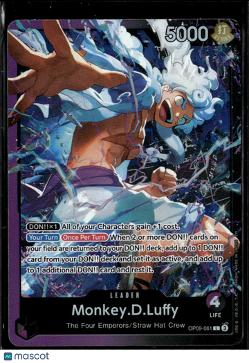 Monkey.D.Luffy 2024 One Piece Card Game The New Emperor Holo Special Art Leader Parallel