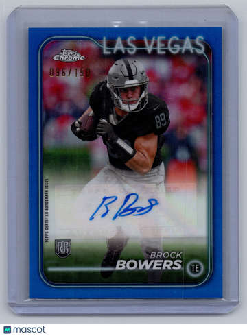 2024 Topps Chrome Brock Bowers #RA-BBO Blue Refractor /150 RC