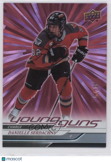 2024-25 Upper Deck PWHL - [Base] - Outburst Red Danielle Serdachny #66 Outburst Red 07/25 Rookie