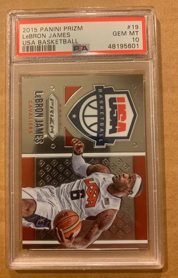 2015 prizm lebron James USA psa 10