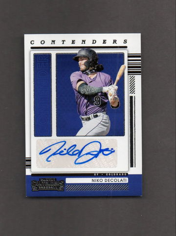 2021 Panini Contenders #ND Niko Decolati autograph