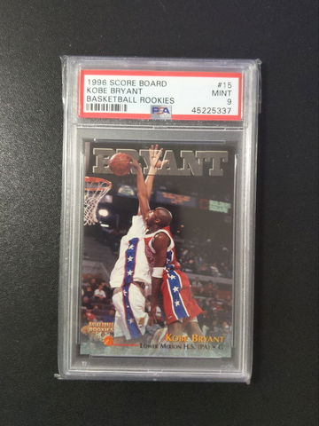 1996 Score Board # 15 Kobe Bryant PSA 9