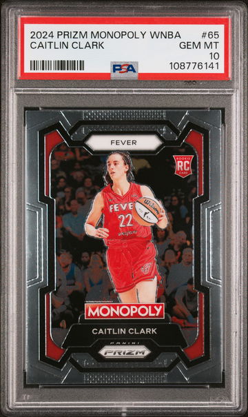 2024 PANINI PRIZM MONOPOLY WNBA CAITLIN CLARK #65 ROOKIE RC PSA 10
