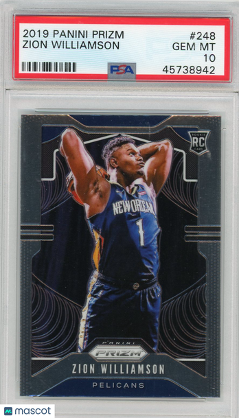 2019 Panini Prizm Zion Williamson #248 PSA 10