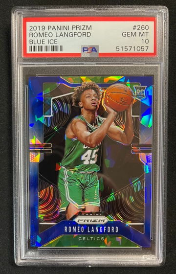 Romeo Langford 2019 Panini Prizm Blue Ice RC #d /99