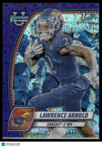 2024 Bowman University Chrome Lawrence Arnold #120 Purple Mini-Diamond Refractor SN