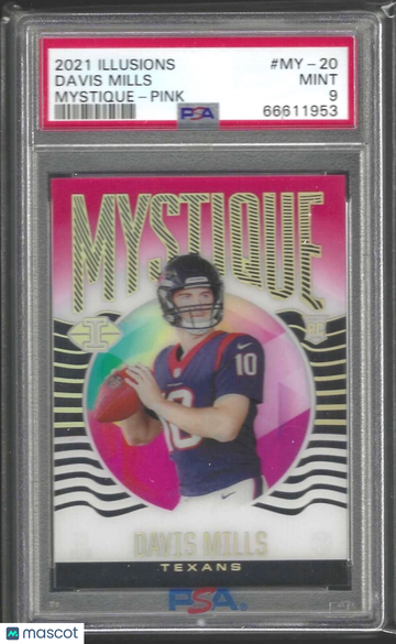 2021 Panini Illusions Mystique Davis Mills #MY-20 Pink PSA 9