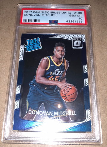 2017 2018 Donruss Optic Donovan Mitchell ROOKIE CARD RC PSA 10