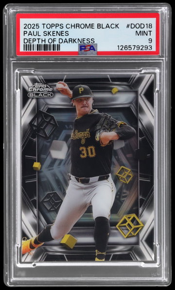 2025 Topps Chrome Black Paul Skenes Depth Of Darkness PSA 9
