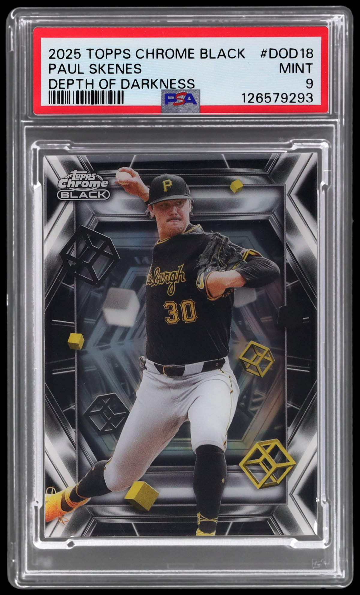2025 Topps Chrome Black Paul Skenes Depth Of Darkness PSA 9 | MySlabs