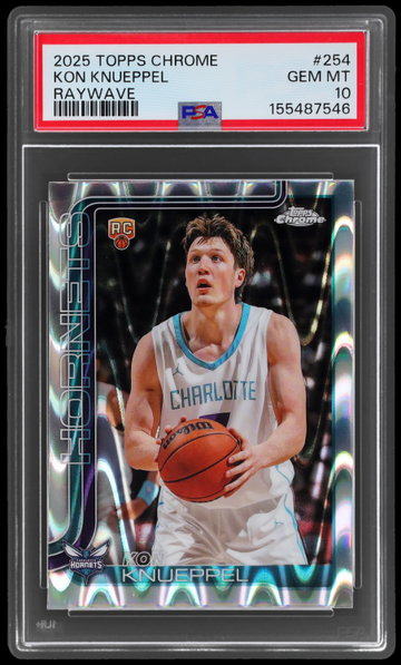 2025 Topps Chrome Kon Knueppel Raywave Refractor PSA 10 RC