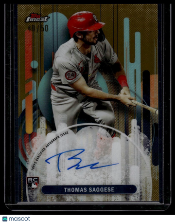 2025 Finest Thomas Saggese #FA-TS Finest Autographs Gold SN AU