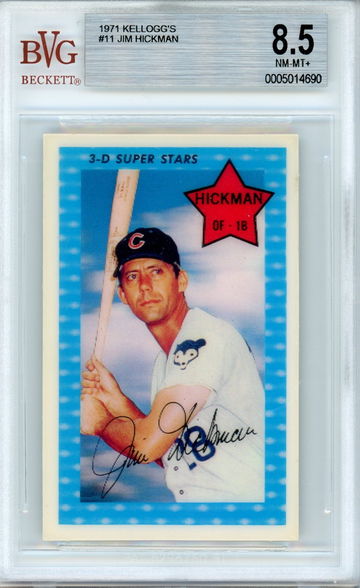 1971 KELLOGG'S JAMES JIM HICKMAN BVG 8.5