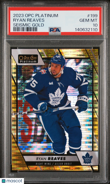 2023-24 O-Pee-Chee Platinum Ryan Reaves #199 Seismic Gold /50 PSA 10