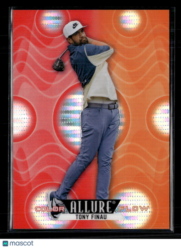 2026 Upper Deck Allure Golf Color Flow Tony Finau #CF-12 Spectrum Red-Orange