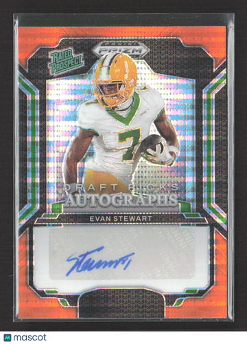 2025 Panini Prizm Draft Picks Evan Stewart #DPA-EST Orange /35