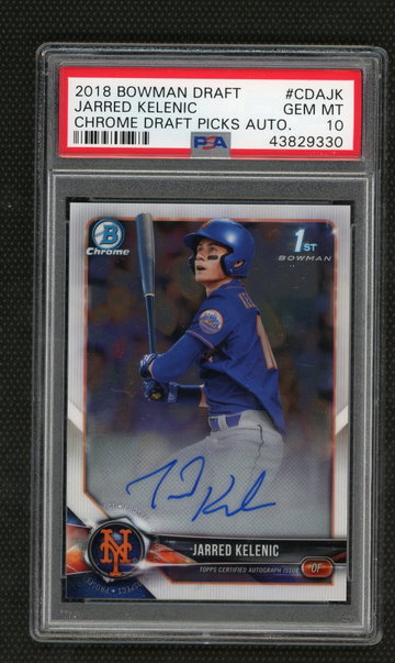 Jarred Kelenic 2018 Bowman Chrome Draft Picks Auto PSA 10
