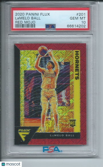 2020 Panini Flux Lamelo Ball #201 Red Mojo PSA 10