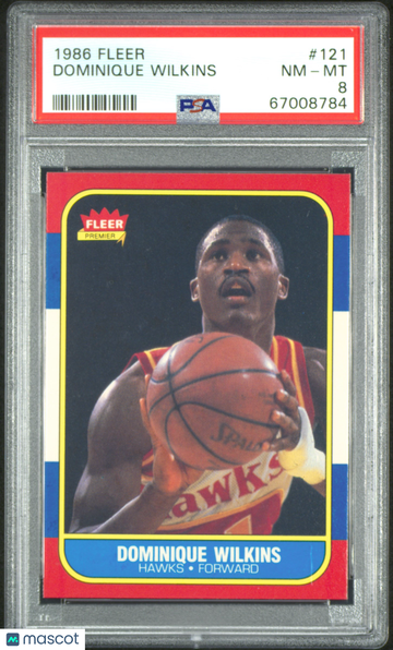 1986 Fleer Dominique Wilkins #121 PSA 8