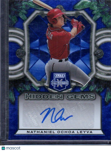 2023 Panini Elite Extra Edition Nathaniel Ochoa Leyva #HG-NOL Hidden Gems Blue Signatures AU