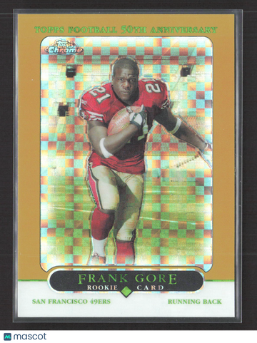 2005 Topps Chrome X-Fractor Frank Gore #177 Football Card San Francisco 49ers