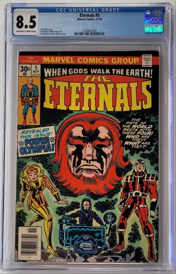 Eternals #5 CGC 8.5. 1ST APPEARANCE OF THE FOLLOWING ETERNALS: DOMO, MAKKARI, THENA, ZURAS