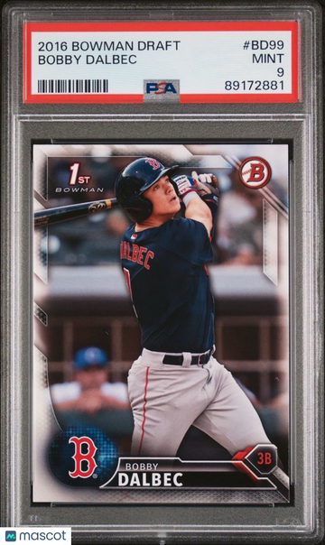 2016 Bowman Draft Bobby Dalbec #BD-99 [Base] Rookie PSA 9