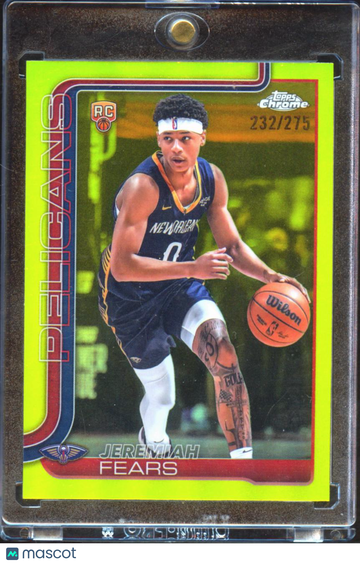 2025 Topps Chrome Jeremiah Fears #257 Yellow /275 RC