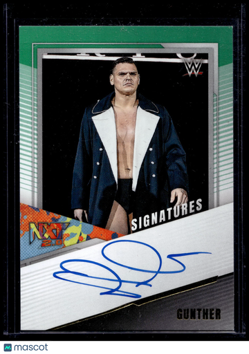 2022 Panini NXT WWE Signatures Gunther #NS-GTH Green NXT 2.0