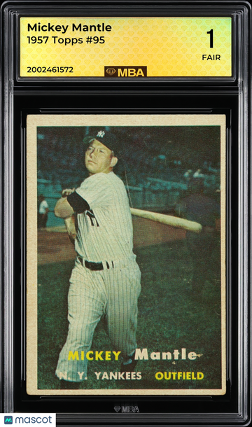 1957 Topps Mickey Mantle #95 MBA 1