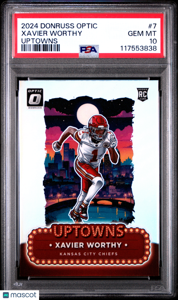 2024 Panini Donruss Optic Uptowns Xavier Worthy #7 PSA 10
