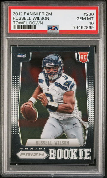 2012 Panini Prizm Russell Wilson #230 TOWEL DOWN PSA 10