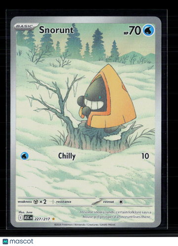 Pokemon 2026 Mega Evolution – Ascended Heroes Snorunt #227/217