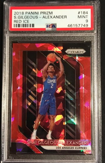 Shai Gilgeous Alexander Red Ice PSA 9