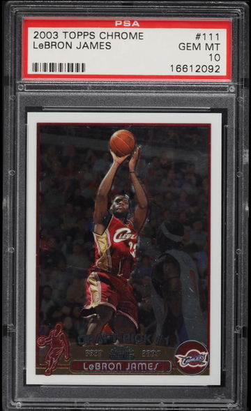 2003 Topps Chrome Lebron James Rookie RC PSA 10