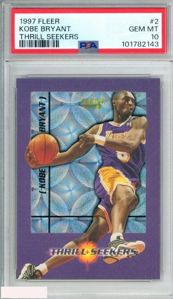 1997 FLEER THRILL SEEKERS KOBE BRYANT #2 LAKERS HOF PSA 10 GEM MT