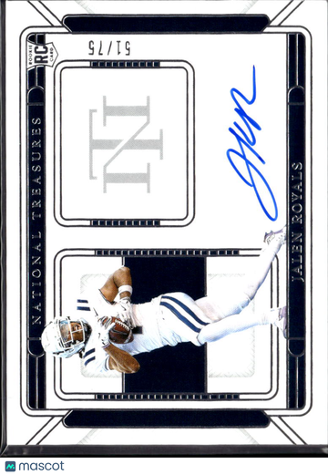Jalen Royals 2025 Panini National Treasures Collegiate RC Auto Utah State Aggies