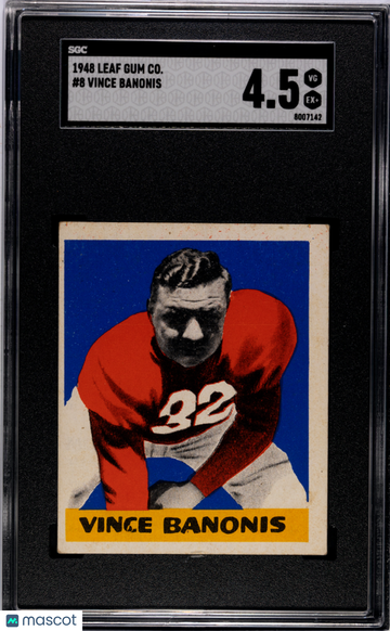 1948 Leaf Gum Co. Vince Banonis #8 SGC 4.5