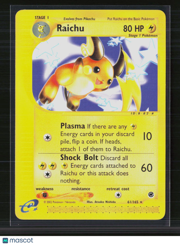 2002 Expedition Base Set Raicu Holo Rare #61/165