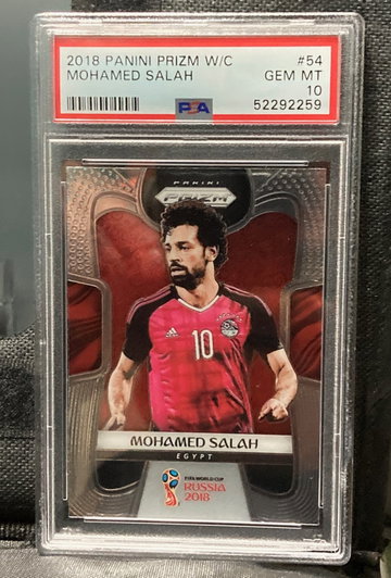 2018 Panini Prizm Mohamed Salah PSA 10 World Cup #54 Base Egypt 