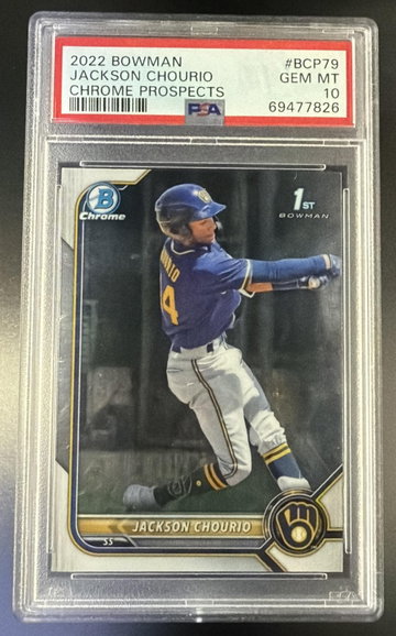 2022 Bowman Chrome Prospect Jackson Chourio #BCP-79 PSA 10
