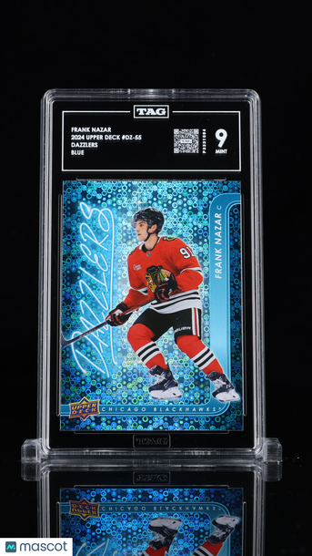 2024 Upper Deck Dazzlers Frank Nazar #DZ-55 Blue Rookie TAG 9