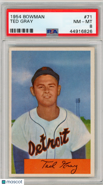 1954 Bowman Ted Gray #71 PSA 8