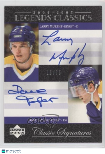 2004-05 Upper Deck Legends Classics - Classic Signatures Dual Dave Taylor Larry Murphy #DC16 [None] 15/75