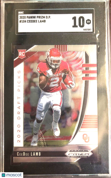 2020 Panini Prizm Draft Picks CEEDEE LAMB #104 SGC 10 Gem Mint Rookie RC Sooners