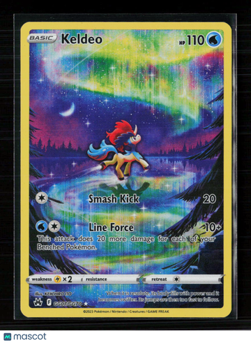 2023 Crown Zenith Keldeo Holo Rare #GG07/GG70