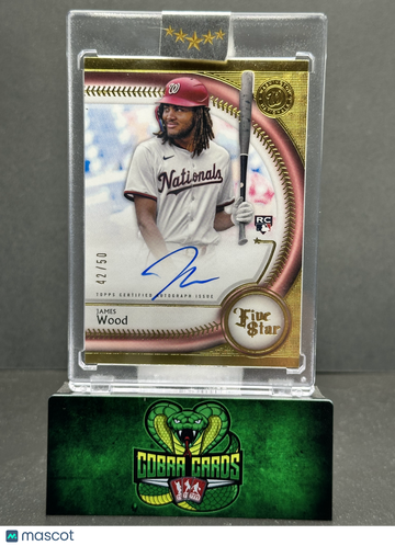 2024 Topps Five Star James Wood #FSA-JWO 42/50 RC